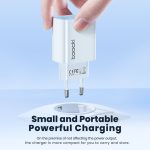 USB-C დამტენი Toocki PD 20W USB-C Wall Charger, TCTC-XC0G White