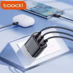 USB-C დამტენი Toocki 3-Ports 40W GaN Wall Charger, TCT40-XRB01, USB-A, 2 x USB-C, Black