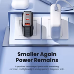 USB-C დამტენი Toocki 3-Ports 40W GaN Wall Charger, TCT40-XRB01, USB-A, 2 x USB-C, Black