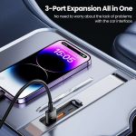 მანქანის ჰაბები Toocki Car USB HUB PD27W Fast Charging, HUB Docking Station For Tesla Model 3 Y, TCHB SJ
