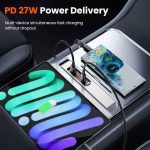მანქანის ჰაბები Toocki Car USB HUB PD27W Fast Charging, HUB Docking Station For Tesla Model 3 Y, TCHB SJ (2)