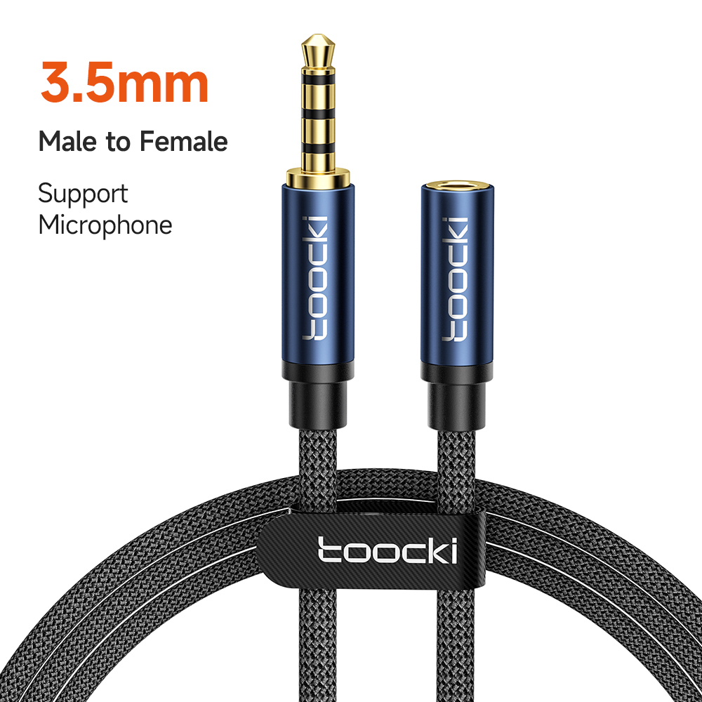 აუდიო კაბელი TOOCKI 3.5mm Male to 3.5mm Female Extension Cable 3m, TYPX2-MDC0G, Blue