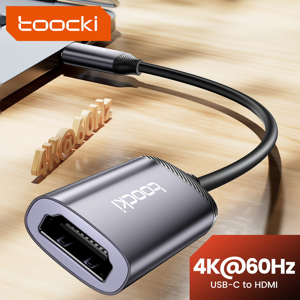HDMI ადაპტერი Toocki Type-C To HDMI Cable, 4K HDMI, 15cm, Grey, TXCHD4-BZB01
