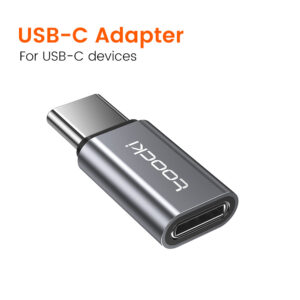 OTG ადაპტერი Toocki OTG Lightning to USB-C Adapter Converter, TZJTL-Z90G, Grey