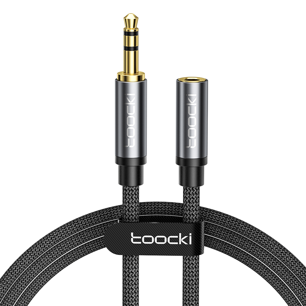 აუდიო კაბელი TOOCKI 3.5mm Male to 3.5mm Female Extension Cable 5m, TYPX2-MDC0G, Gray