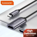 HDMI ადაპტერი Toocki Type C To HDMI Cable, 4K HDMI, 15cm, Grey, TXCHD4 B
