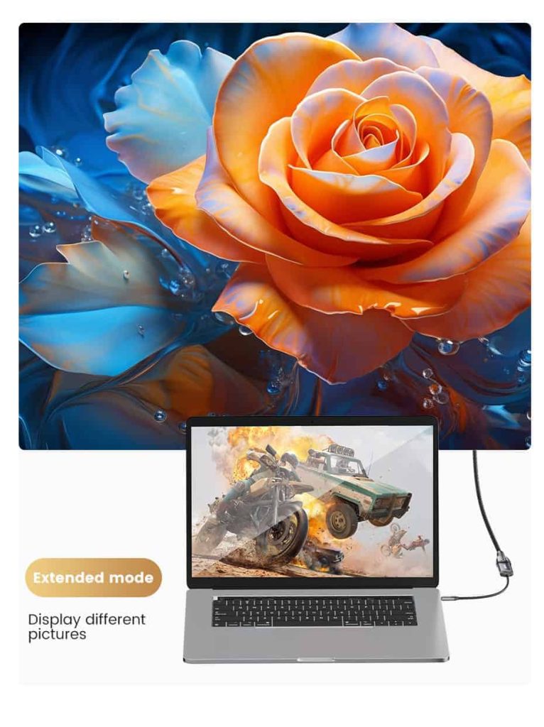 HDMI ადაპტერი Toocki Type C To HDMI Cable, 4K HDMI, 15cm, Grey, TXCHD4 BZB01