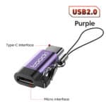 OTG ადაპტერი Toocki Micro USB to USB-C OTG