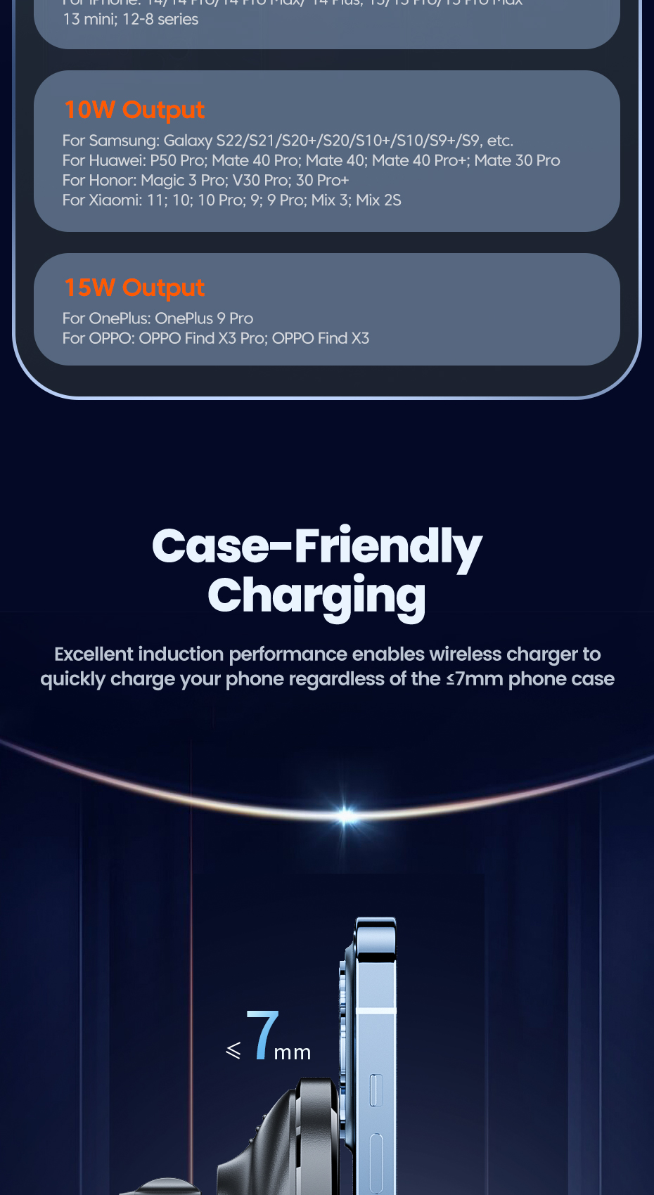 უსადენო დამტენი TOOCKI A7 Wireless Car Charger 15W Fast Charging Auto-Clamping Air Vent Cell Phone Holder, TZJCZ-A701, Black