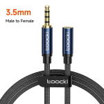 აუდიო კაბელი TOOCKI 3.5mm Male to 3.5mm Female Extension Cable 3m, TYPX2 MDC0G, Blue