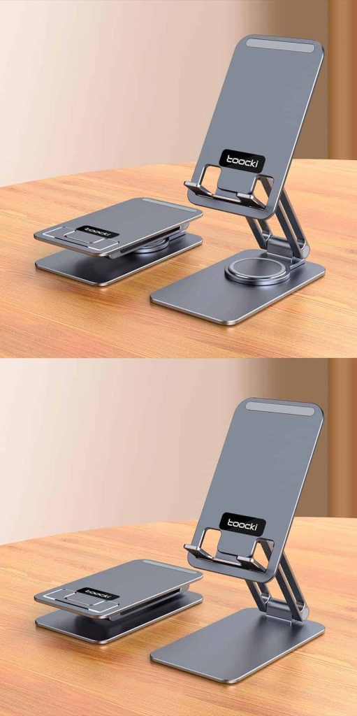 მობილურის დამჭერი Toocki 360 Degree Rotatable Phone Holder, TZJZMZ-JSSD01, Grey 2 მობილურის დამჭერი Toocki 360 Degree Rotatable Phone Holder, TZJZMZ JSSD01, Grey 2
