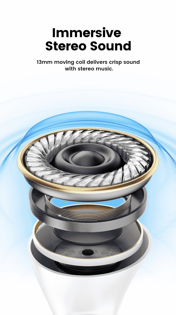 ყურსასმენი Toocki Wireless Bluetooth 5.3 Earphone, 35mAh, TTWS V06A01, Bl