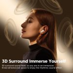 ყურსასმენი Toocki Wireless Bluetooth 5.3 Headphones 30Hrs Playtime Stereo in Ear Earphones, TTWS YYA0M, Beige (5)