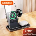 უსადენო დამტენი Toocki 3 in 1 portable wireless charger, TWCZM PJ01 Bl