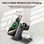 უსადენო დამტენი Toocki 3 in 1 portable wireless charger, TWCZM PJ01 Bla