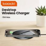უსადენო დამტენი Toocki desktop wireless charger 15W, TWXZM AX01, Black 6