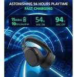 ყურსასმენი Edifier W830NB, Active Noise Cancelling Headphones, Wireless, Bluetooth, Black 5