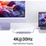 USB C ჰაბი UGREEN CM478 (35582), USB, USB C, HDMI, HUB, Purple 3