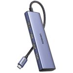 USB C ჰაბი UGREEN CM511 (20956A), Type C, USB, HDMI, TFSD, Hub, Grey 1