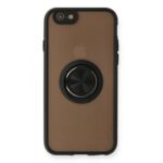 iPhone 6 Montreal Ring სილიკონის ქეისი ბეჭდით - შავი