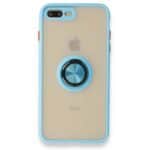 iPhone 7 Plus, iPhone 8 Plus Montreal Ring სილიკონის ქეისი ბეჭდით - ლურჯი