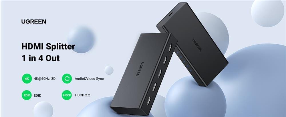 HDMI სპლიტერი UGREEN CM570 (90514), HDMI Splitter 1 In 4,