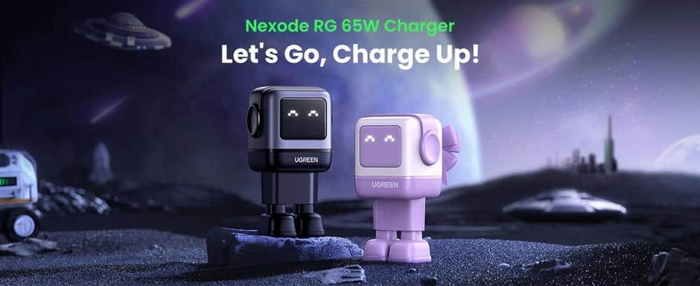 მობილურის დამტენი UGREEN 25685B Nexode RobotGaN, 65W, USB, USB Type C, BlackG