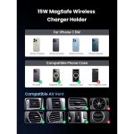 უსადენო დამტენი UGREEN W525 (35029), 15W, Magnetic Car Wireless Charger, Grey 1