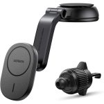 უსადენო დამტენი + დამჭერი UGREEN CD345 (15120), 15W, Magnetic Car Wireless Charger MagSafe
