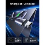 ვიდეო კაბელი UGRaEEN US355 (80150), 4K Video Cable , 100W Type c To Type c USB C To USB C 3.2 Gen 2 Cable, 1m, Black
