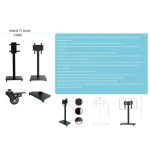 ტელევიზორის საკიდი Allscreen C1600, 26” 55”, TV Mount With Roller, Black