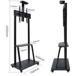 televizoris sakidi allscreen c1700 40 70 tv mount with roller black 7 (1)