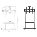 televizoris sakidi allscreen c1800 42 100 tv mount with roller black 7 (1)