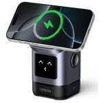 უსადენო დამტენი UGREEN Uno W709 (45775) Qi2, 15W, 2 in 1 Magnetic Wireless Charger, Black