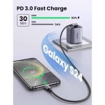 usb kabeli ugreen us255 50131 60w usb c to angled usb c round 1m grey