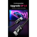 ვიდეო კაბელი UGREEN DP114 (80392), 8K, DisplayPort To DisplayPort, 2m,