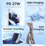 USB კაბელი Toocki USB C To Lightning, PD 27W, 1.2M, TXCTL RL02M, Blac