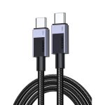 USB კაბელი UGREEN L512 (45063), 100W, Type-C to Type-C PD Fast Charging Cable, 1m, Space Gray