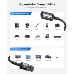 USB დამაგრძელებელი Toocki TXCAA2U3 TY0G, USB 3.0 Male to USB Female, Extension Male Cable, 2m, B