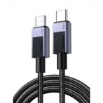 USB კაბელი UGREEN L513 (45067), 240W, Type C to Type C PD Fast Charging Cable, 1m, Space Gray