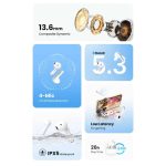 ყურსასმენი UGREEN WS201(15612) TWS HiTune H5, Earbuds, Wireless, Bluetooth, Ipx5, White