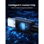 usb kabeli ugreen l513 45077 240w usb c to usb c pd fast charging cable 1m space gray (1)