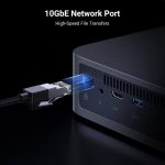 Storage System UGREEN NASync DXP480T Plus (25892), Intel i5-1235U, 8GB, 128GB, Diskless, RJ45, USB, HDMI, Space Gray