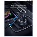 მანქანის USB დამტენი UGREEN ED018 (50875), Car Charger Dual USB, Black - Image 3