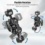 NEEWER UA009 Flexible Articulating Magic Arm with Dual Ball Heads with 1/4" Screws - Image 2