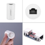 ქსელის კაბელის გადასაბმელი UGREEN NW116 (20391) RJ45 Ethernet adapter 8P8C Female anti-thunder Rj45 connector Network extension cable adapter Ethernet cable (White) - Image 5
