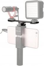 Ulanzi PT-2 Aluminum Universal Cold Shoe Extension Bracket 2 Hot Shoe Mounts Extension Bar Dual Bracket with 1/4" - Image 3