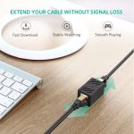 ქსელის კაბელის გადასაბმელი UGREEN NW114 (20390) RJ45 Cat7 / 6 / 5e Ethernet Adapter 8P8C Network Extender Extension Cable for Ethernet Female Cable (Black) - Image 5