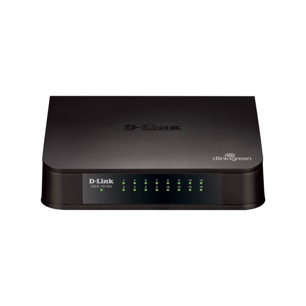 5037-223868.jpg სვიჩი D-Link DES-1016A, Unmanaged Switch, 16 Ports 10/100Base-TX, Black - Image 1