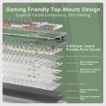 კლავიატურა Royal Kludge RK S98 RGB Mechanical Keyboard, Brown switch, Smart Display, Hot Swappable, Type-C wired, Bluetooth 5.0, 2.4GHz, Camping - Image 8